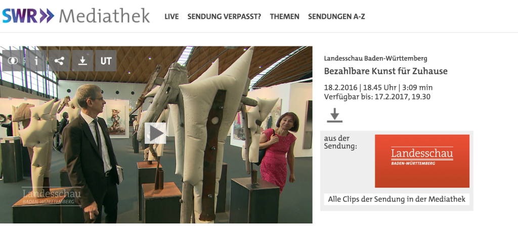 Beitrag des SWR zur art Karlsruhe – Begeisterung für P.R. Keil